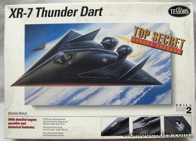 Testors 1/72 XR-7 Thunder Dart, 567 plastic model kit